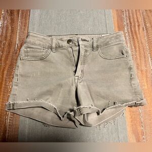 American Eagle Outfitters Olive Green Super Stretch Denim Shorts